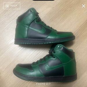 Nike Green and Black Athletic Shoes